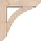 Ekena Millwork Thorton Slat Smooth Bracket w/ Offset Brace, Douglas Fir, 5 1/2"W x 22"D x 22"H BKT0604X22X22THR06SDF - alternate 3